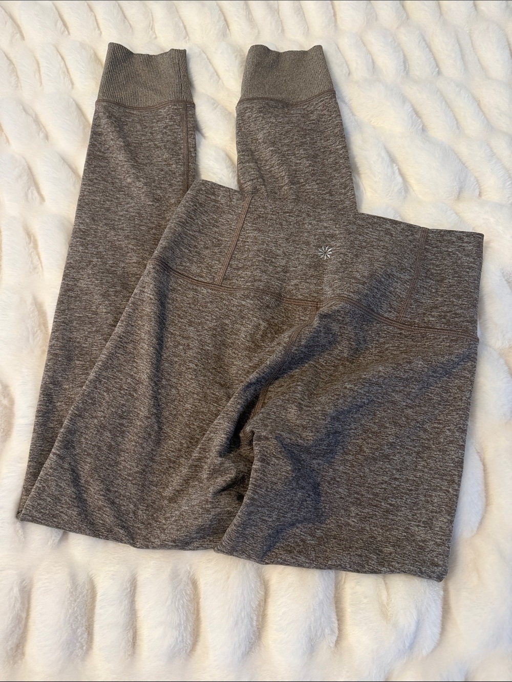 NWOT Size Small Athleta Softluxe Heather Taupe Leggings - Taupe C4